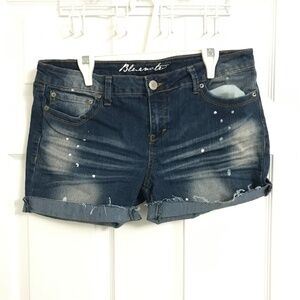 Bluenotes Denim Shorts Size 31/30 Washed Out Low Rise Super Skinny